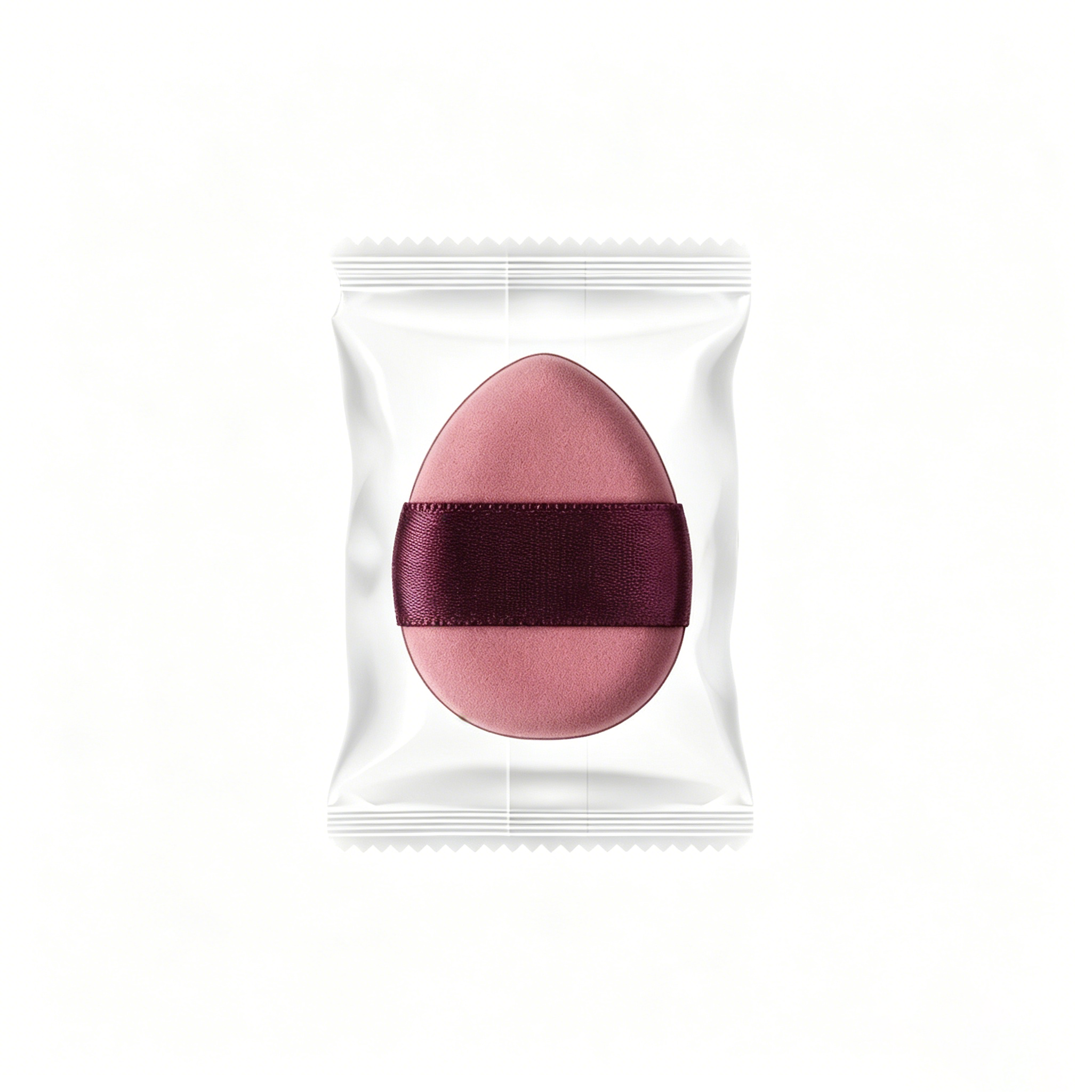 Cushion Puff with Egg-Shaped Ribbon – Individually Wrapped Set